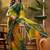 Green bandhani printed embellished beads and stones border saree