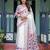 White women linen printed saree