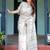 White striped  linen sarees