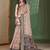 Brown kalamkari aari work  cotton saree