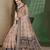 Brown kalamkari aari work  cotton saree