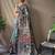 Blue kalamkari printed saree