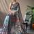 Blue kalamkari printed saree
