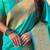 Blue woven design zari silk blend paithani saree