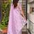 Lavender floral embroidered designer tussar saree