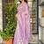Lavender floral embroidered designer tussar saree