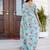 Blue floral zari ready to wear saree