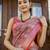 Red paisley zari ready to wear saree