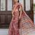Red paisley zari ready to wear saree