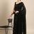 Black sequinned poly georgette designer saree