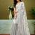 Off white ethnic motifs  linen ready to wear tussar saree