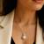 White elegant pendant chain cz pearl studded casual daily wear jewelry for women
