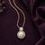 White elegant pendant chain cz pearl studded casual daily wear jewelry for women
