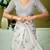 Off white ethnic motifs  linen ready to wear tussar saree