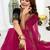 Pink embroidered supernet saree