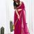 Pink embroidered supernet saree