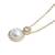 White elegant pendant chain cz pearl studded casual daily wear jewelry for women