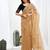 Brown embellished embroidered  chiffon designer saree