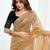 Brown embellished embroidered  chiffon designer saree