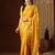 Yellow zari  georgette heavy work saree