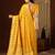 Yellow zari  georgette heavy work saree