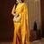 Yellow zari  georgette heavy work saree