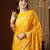 Yellow zari  georgette heavy work saree