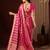 Magenta striped zari  georgette saree