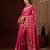 Magenta striped zari  georgette saree