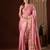 Pink woven design zari  georgette saree
