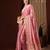 Pink woven design zari  georgette saree