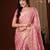 Pink woven design zari  georgette saree