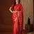 Red zari  georgette heavy work saree