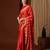 Red zari  georgette heavy work saree
