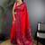 Red paisley zari silk blend designer banarasi saree