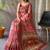 Pink kalamkari printed saree with blouse piece