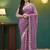Mauve embellished sequinned  georgette heavy work saree