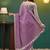 Mauve embellished sequinned  georgette heavy work saree