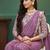 Mauve embellished sequinned  georgette heavy work saree
