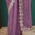 Mauve embellished sequinned  georgette heavy work saree