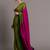 Green colourblocked khadi saree