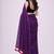 Purple embellished  cotton khadi saree