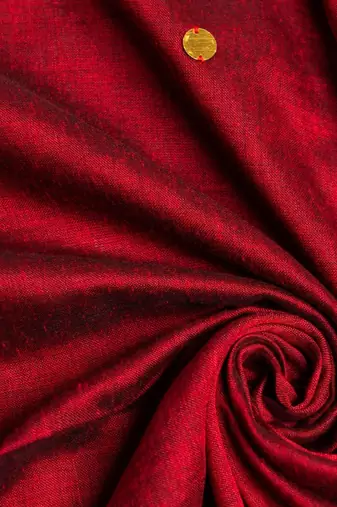 Maroon embellished sequinned  cotton khadi saree