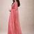 Pink embellished sequinned  cotton khadi saree
