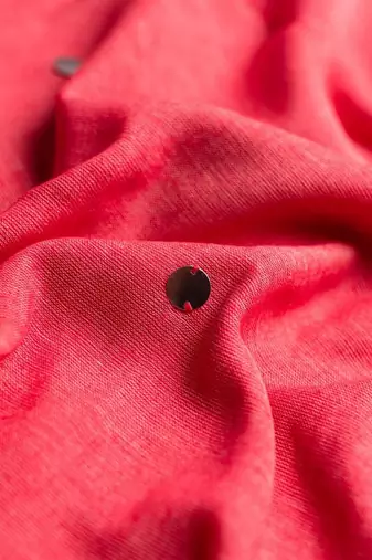 Pink embellished sequinned  cotton khadi saree