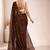 Brown embellished  cotton khadi saree