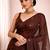 Brown embellished  cotton khadi saree