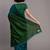 Teal khadi saree
