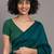 Teal khadi saree