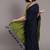 Navy blue khadi saree